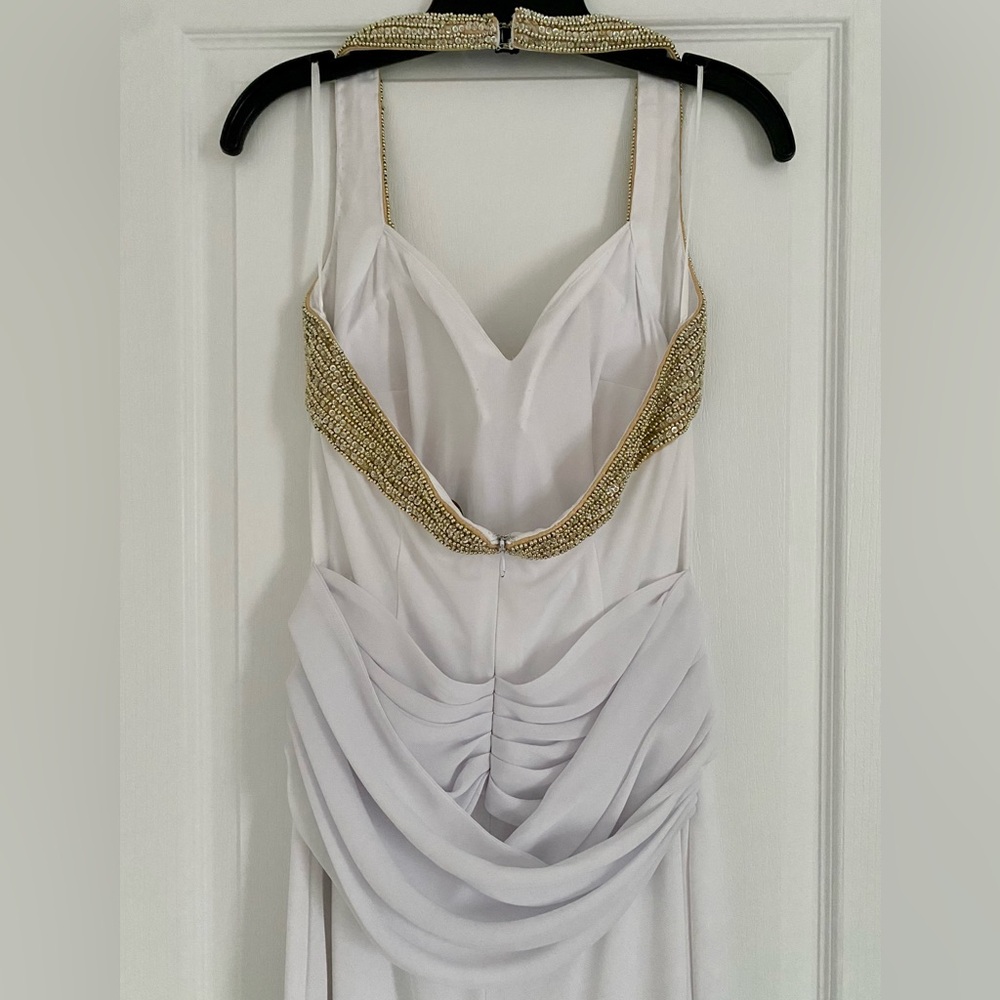 Nina Canacci White and Gold Maxi Dress - Picture 5 of 6